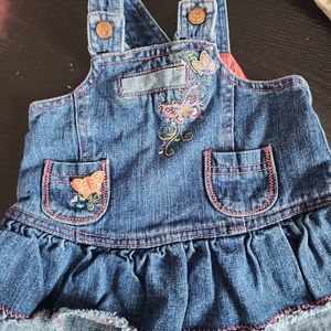 Baby girl denim overall dress